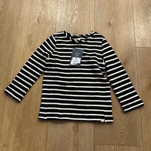 Me and Henry boys long sleeve jersey material striped long sleeve shirt.